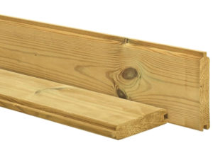 grenen blokhutprofiel 28x145mm x 400cm groen geïmpregneerd