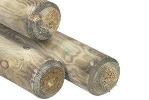 Grenen ronde paal (palissade) ø120mm x 300cm geïmpregneerd