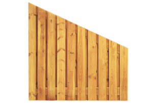 grenen tuinscherm 17mm 90 180x180cm 21 planks aflopend groen geïmpregneerd geschaafd