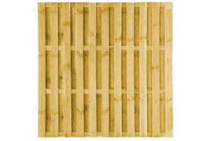 grenen tuinscherm 8mm 180x180cm 25 planks groen geïmpregneerd fijnbezaagd