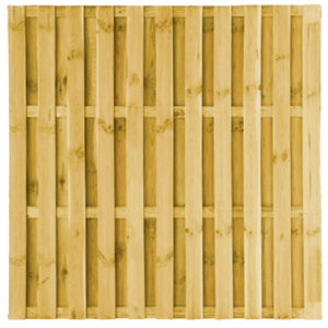 grenen tuinscherm 8mm 180x180cm 25 planks groen geïmpregneerd fijnbezaagd