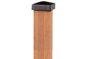 paalornament piramide 90x90mm metaal zwart