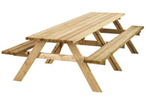 Vuren picknicktafel Lange Jan 42mm dik bladmaat 70x300cm geïmpregneerd