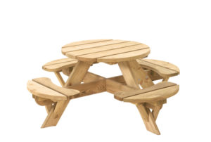 Vuren ronde kinderpicknicktafel Jimmy doorsnede blad 63 cm geïmpregneerd