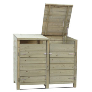 vuren containerkast dubbel 129x152x91cm (hxbxd) geïmpregneerd