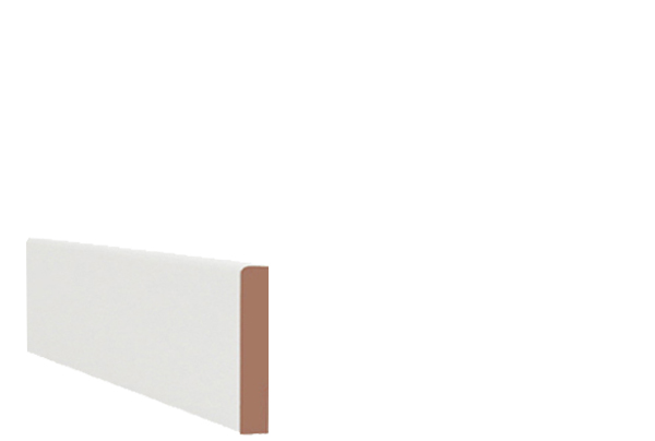 Prestatie Disco sturen Meranti plint 12x55mm x 490cm recht wit gegrond | Bakker Bouwen & Wonen