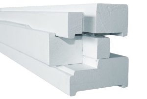 Vuren binnendeurkozijn 56x114mm 231,5cm stomp gegrond