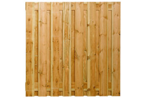grenen tuinscherm 13mm 180x180cm 18 planks groen geïmpregneerd geschaafd