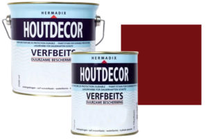 hermadix houtdecor verfbeits 633 wijnrood dekkend