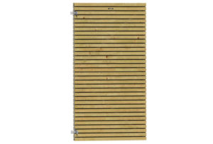vuren tuindeur elan 100x180cm op verstelbaar stalen frame geschaafd groen geïmpregneerd linksdraaiend