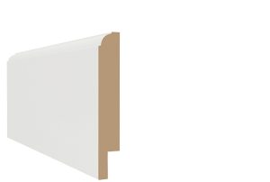 MDF plint 18x110mm x 305cm kraal wit gegrond
