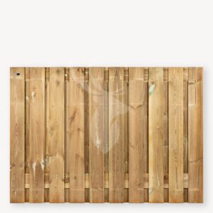 tuinscherm garderen | grenen | 130x180 cm | 17mm | 21 planks | groen geïmpregneerd