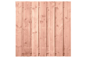 douglas tuinscherm 19mm 180x180cm 15 planks onbehandeld fijnbezaagd t.b.v. betonsysteem aangepast