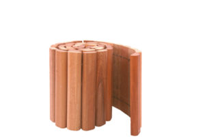 hardhouten rolborder Ø40mm 30x180cm