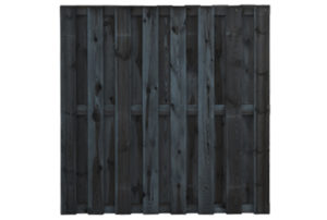 grenen tuinscherm 15mm 180x180cm 18 planks zwart gedompeld geschaafd