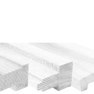 Hardhout kozijn hout ABC-profiel gegrond 66x110mm x 295cm