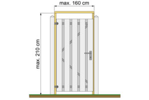 grenen tuindeurkozijn max. 160cm breed met aanslaglat groen geïmpregneerd geschaafd wv1011339 1