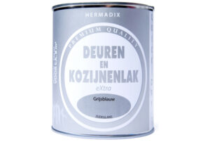 hermadix deur en kozijnlak 750ml grijs blauw zijdeglans