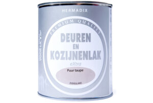 hermadix deur en kozijnlak 750ml puur taupe zijdeglans