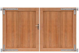 hardhouten dubbele toegangspoort 180 x 300cm wvw14435 1