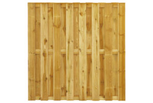 grenen tuinscherm 15mm 180x180cm 18 planks groen geïmpregneerd geschaafd