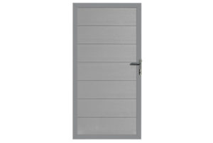composiet tuindeur 90x180cm grijs met vast frame