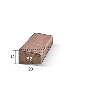 Meranti hardhout glaslat 12x20 mm GKB2 gegrond