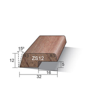 Meranti hardhout glaslat 12x32mm GKZS12 gegrond