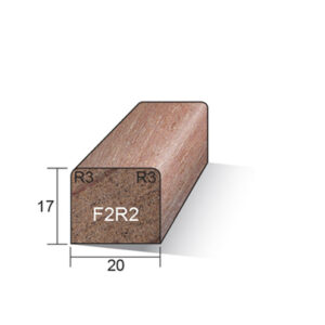 Meranti hardhout glaslat 17x20mm GKF2R2 gegrond