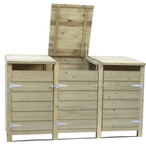 vuren containerkast triple 129x224,5x91cm (hxbxd) geïmpregneerd