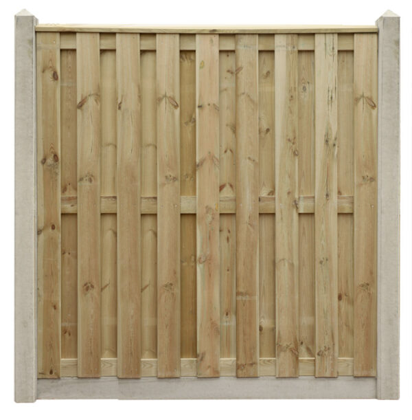 Beton tussenpaal | 115x115mm x 278cm | t.b.v. schutting | met sleuf en diamantkop | ongecoat | grijs - Afbeelding 4