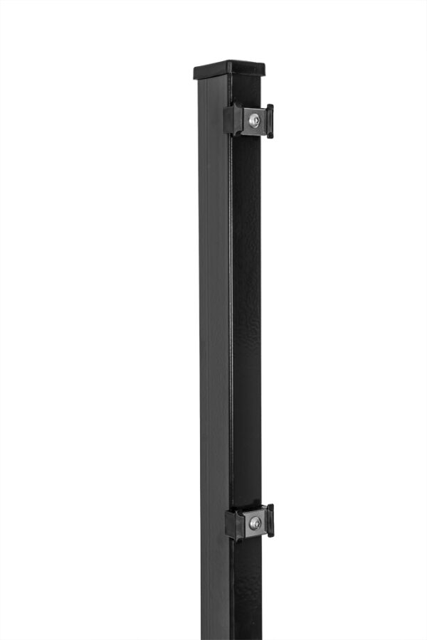 Metalen paal 40x60mm x 160cm zwart - Afbeelding 2