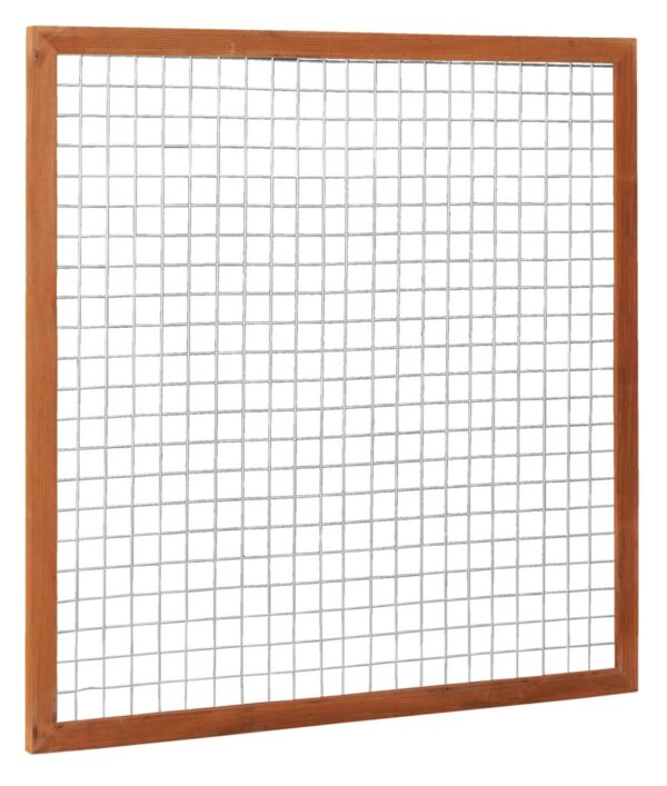 Hardhouten trellisscherm | 180x180cm | geschaafd | verzinkt betonijzer | maas 75x75mm - Afbeelding 2