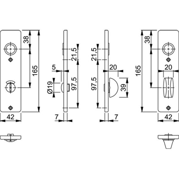 Aluminium F1 kortschild vrij & bezet set - Afbeelding 2