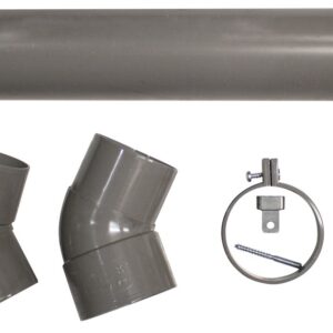 Hemelwaterafvoer set PVC t.b.v. blokhut