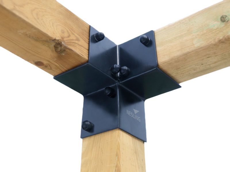 Nesling koppelprofiel,Pergola koppel kit,Houten palen koppelen,koppel stuk tuin,Koppel element,palen koppelen,zwarte paalhouder,paal profiel zwart,koppel profiel zwart,Accessoires Douglas paal,Bevestiging pergola