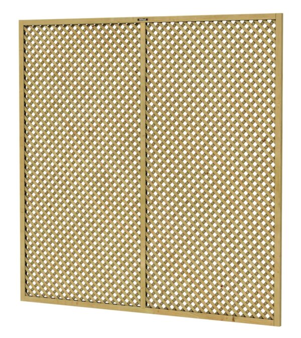 Vuren trellisscherm 180x180cm maas 22x22mm groen geïmpregneerd geschaafd - Afbeelding 2