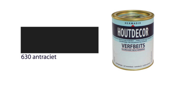 Hermadix houtdecor verfbeits 630 antraciet dekkend