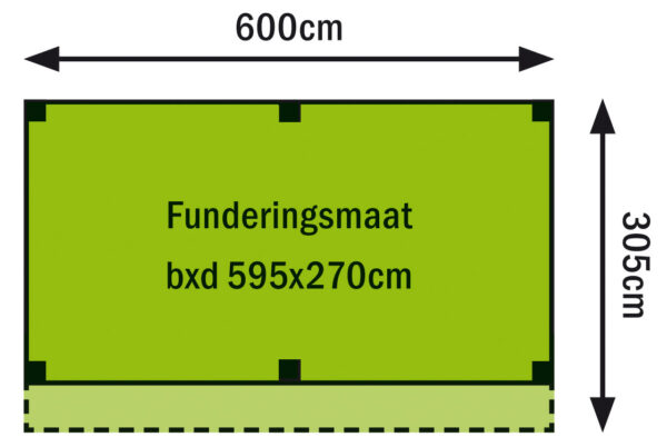 Douglas buitenverblijf Viktor 600x305cm | kant-en-klaar bouwpakket - Afbeelding 2