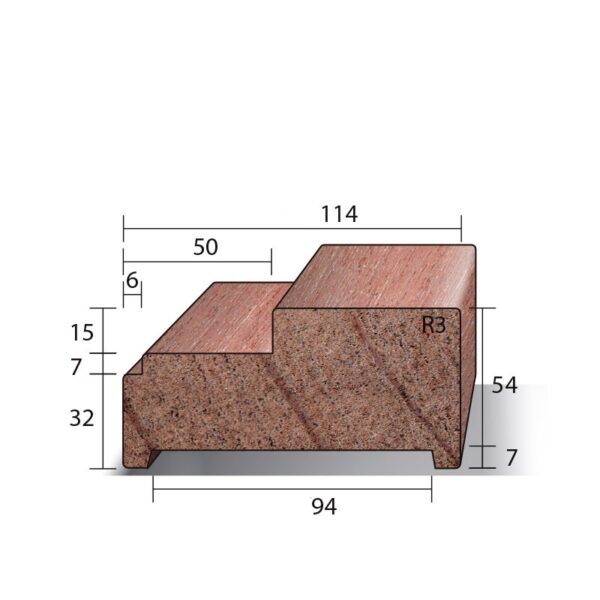 Hardhout binnendeurkozijn | 56x90mm | 231,5cm | stomp - Afbeelding 4