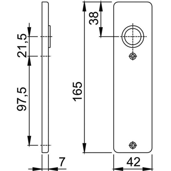 Hoppe kortschild blind F1 VRD - Afbeelding 2