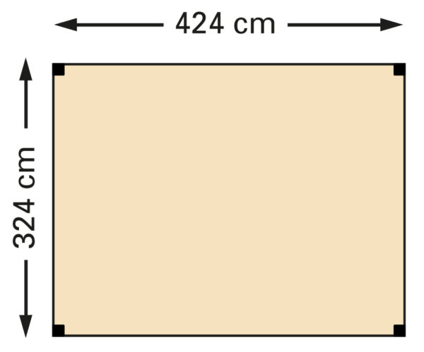 Douglas schaduwpergola houtpakket 324x424cm - Afbeelding 2