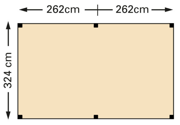 Douglas schaduwpergola houtpakket 324x524cm - Afbeelding 2