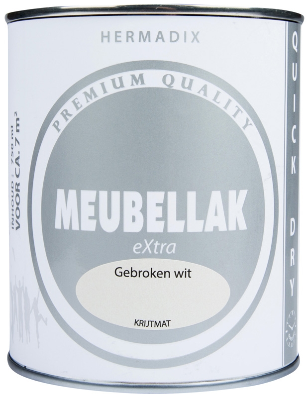 Hermadix Meubellak eXtra gebroken wit krijtmat 750ml