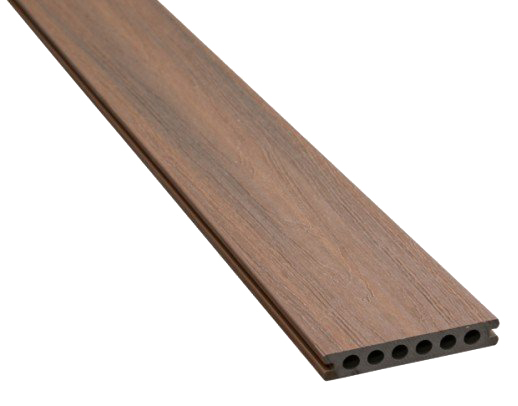 Composiet vlonderplank met co-extrusie semi-massief x houtstructuur bruin | de Houthandel