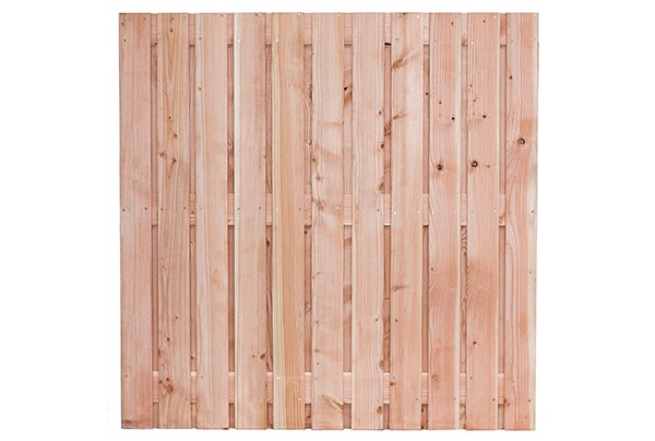 Catena blijven Klap Douglas tuinscherm 16mm 180x180cm 21 planks onbehandeld geschaafd t.b.v.  betonsysteem | Bakker Bouwen & Wonen