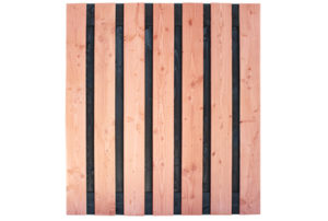 douglas tuinscherm 19mm 180x180cm 15 planks met zwarte binnenkant onbehandeld fijnbezaagd