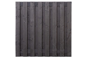 douglas tuinscherm 19mm 180x180cm 15 planks zwart gedompeld fijnbezaagd t.b.v. betonsysteem