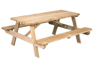 Vuren picknicktafel Easy 42mm dik bladmaat 70x180cm geïmpregneerd