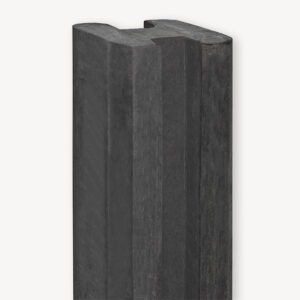 beton t paal | 115x115mm x 277cm | t.b.v. schutting | met sleuf en platte kop | gecoat | antraciet
